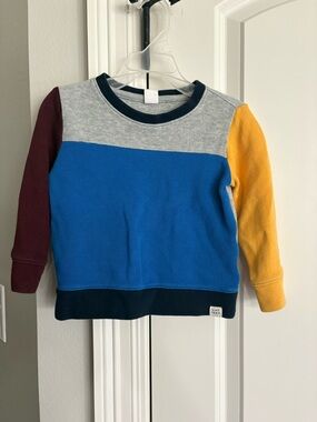 baby GAP color block long sleeve sweatshirt 3 years toddler GUC